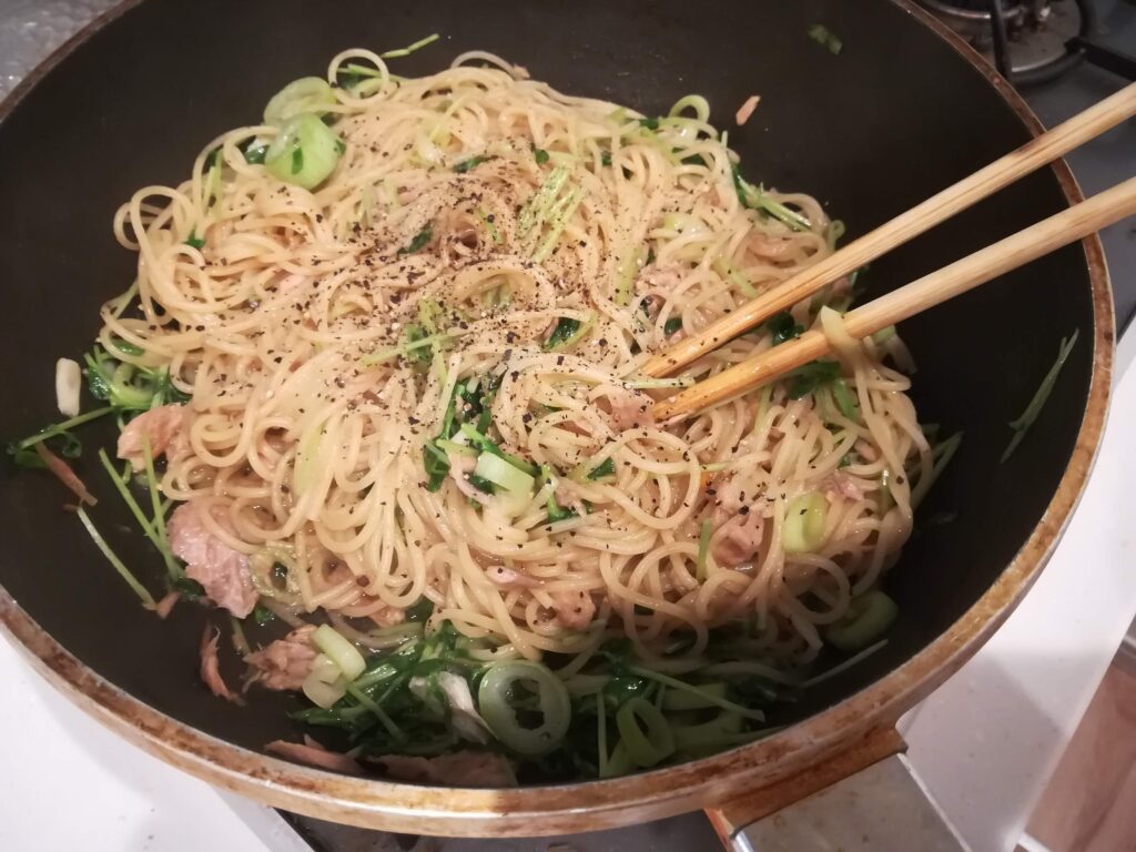 ツナの和風パスタ