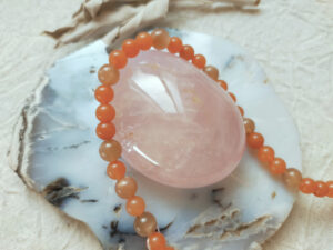 ローズクオーツ、オレンジアベンチュリン